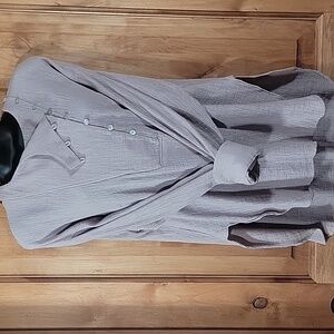 Zara Creamy Lavender Textured Tunic Top